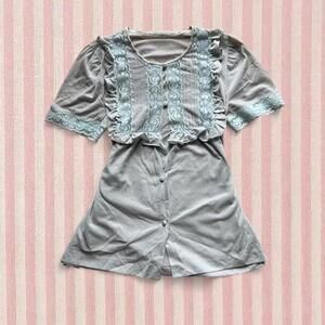 vintage ruffled lace cottagecore blouse